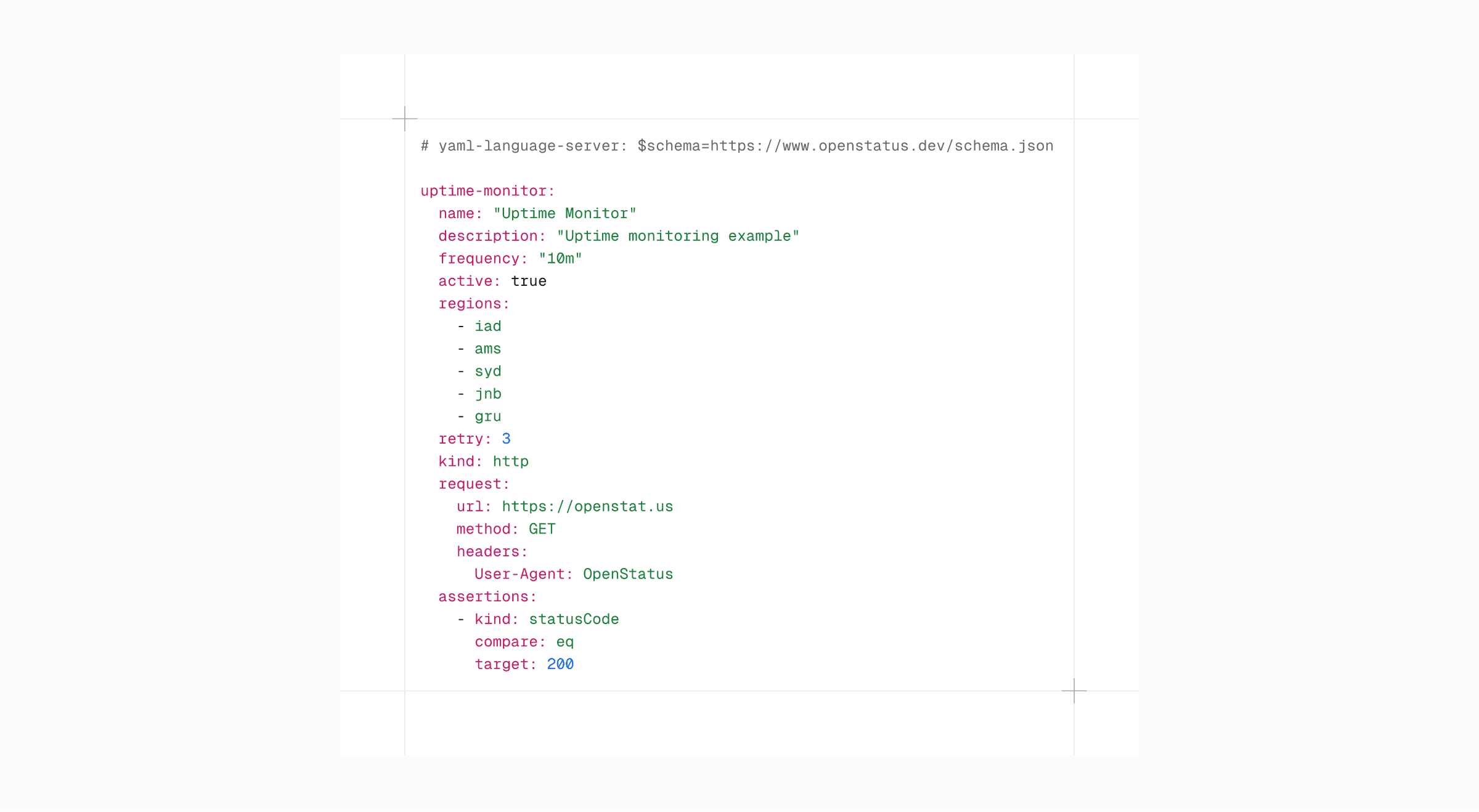 CLI Monitor configuration template